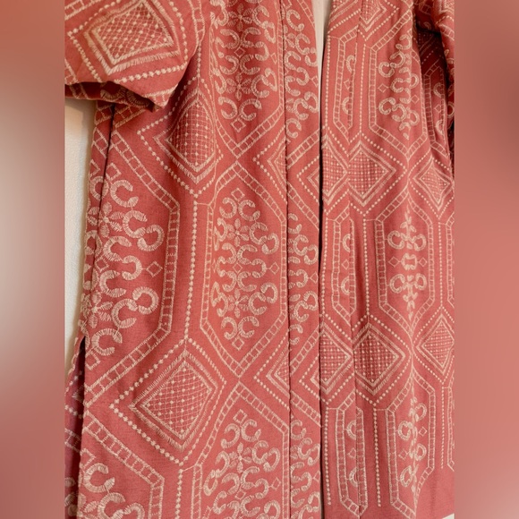 Oversized Embroidered Kimono Coat - Picture 4 of 8